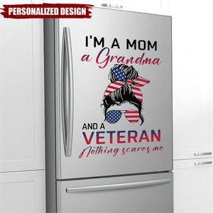 I'm A Mom Grandma and a Veteran-Personalized Decal-Perfect gift for Mom/Wife