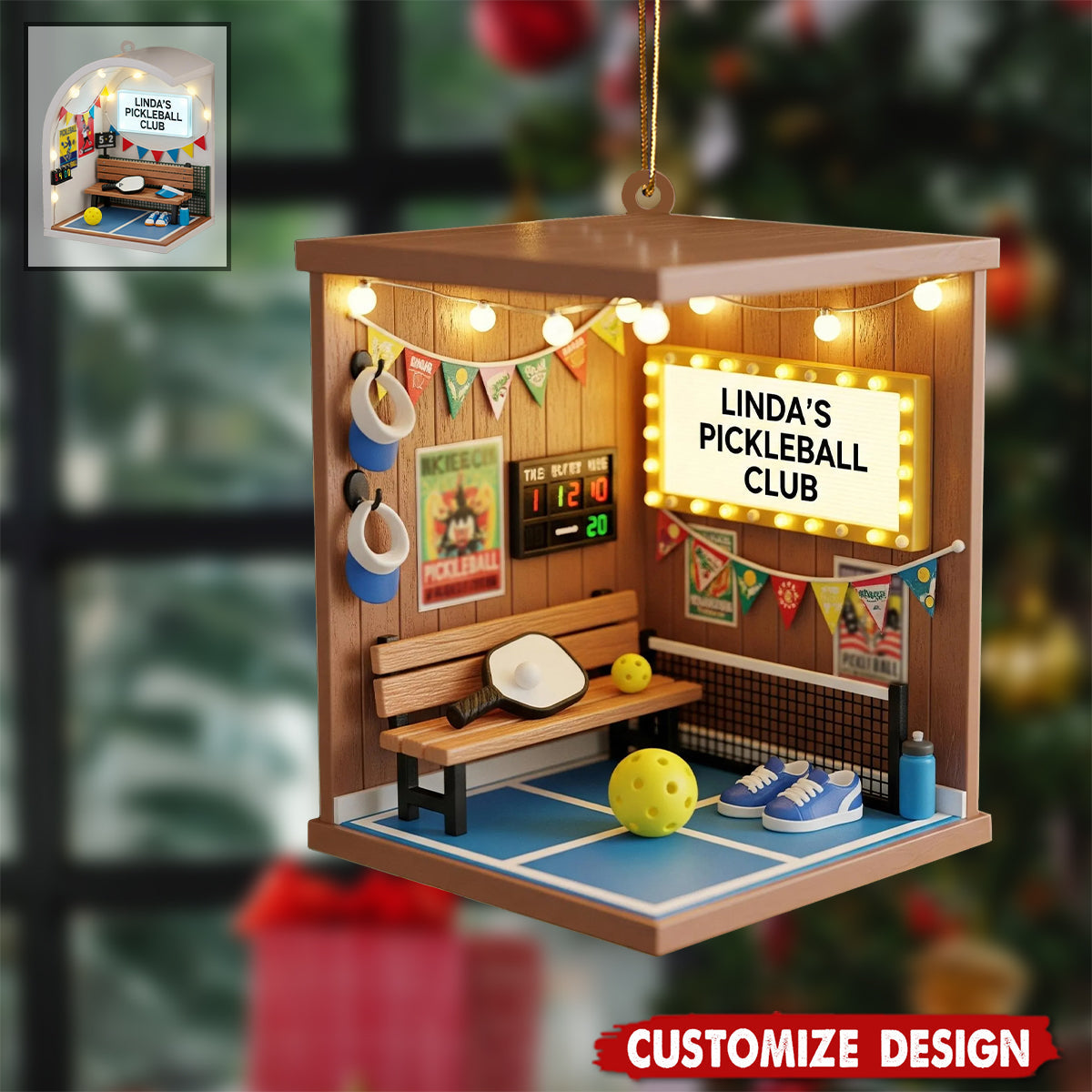 Personalized Pickleball Christmas Ornament - Gift For Double Partner Friend, Pickleball Keepsake, Pickle ball Partner