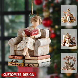 Just A Girl Who Loves Books - Personalized 1-Layer Acrylic Ornament