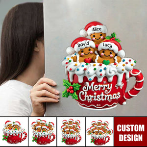 Merry Christmas - Personalized Decal/Sticker, Gift For Family