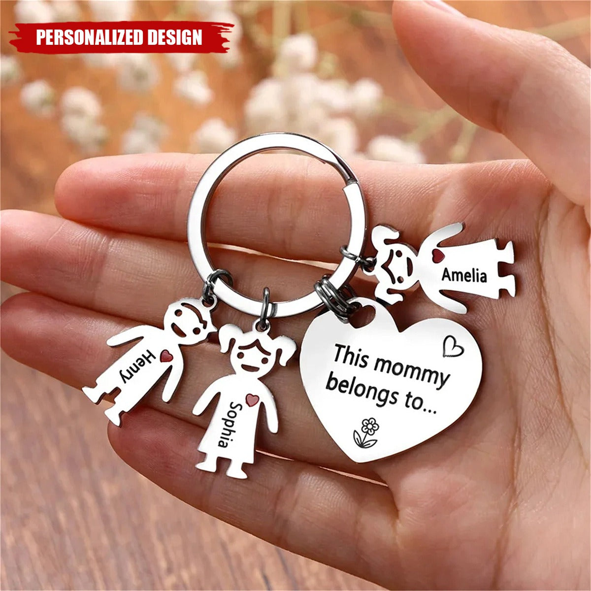 This Mommy belongs to...-Personalized Keychain-Mother's Day Gift