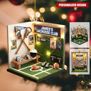 Personalized Lacrosse Christmas Ornament-Gift for Lacrosse Player