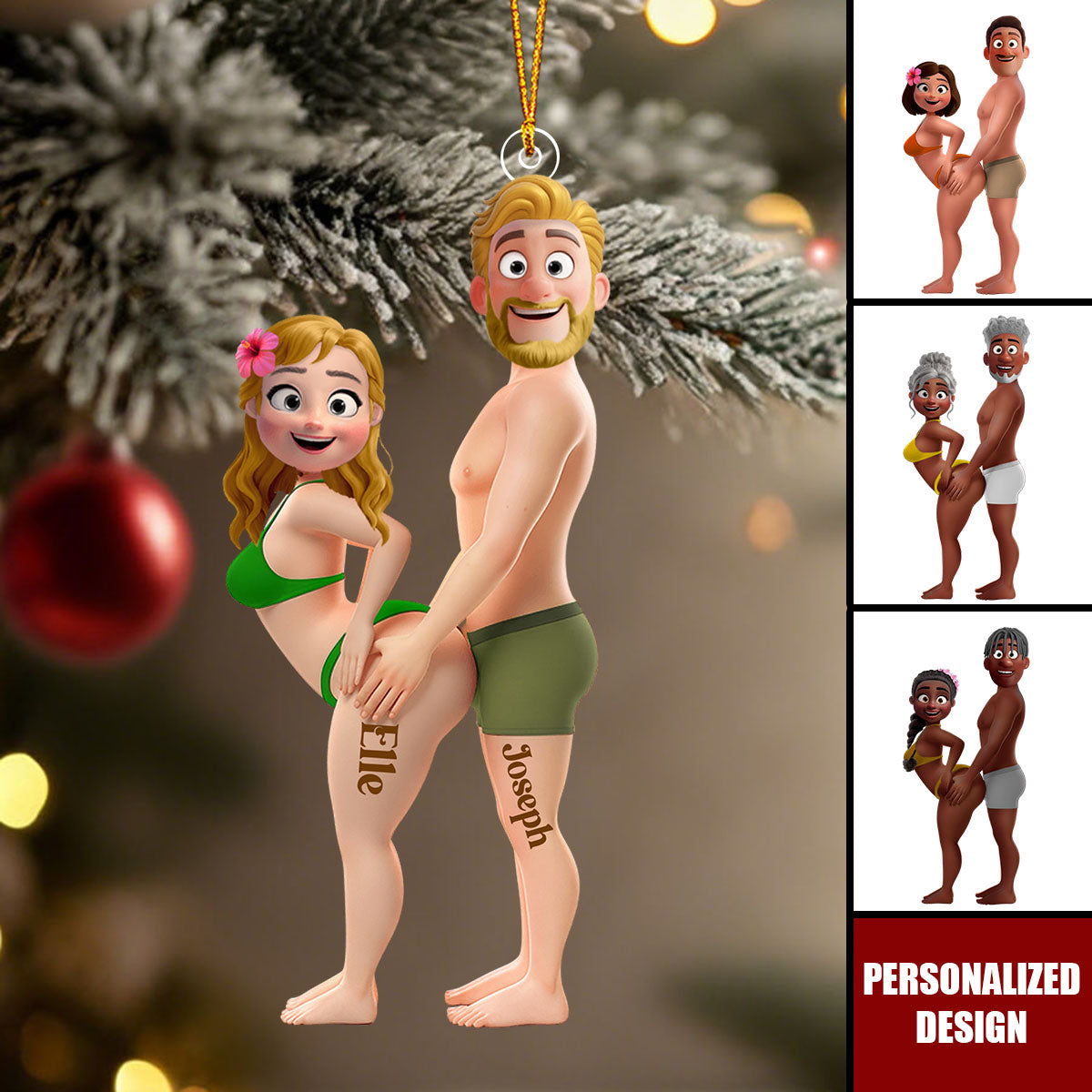 Personalized Naughty Couple Acrylic Ornament-Gift For Couples