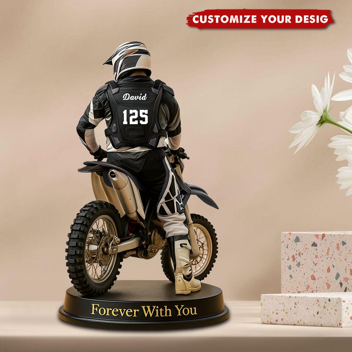 Personalized Motocross Racer Acylic Plaque