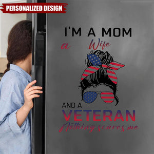 I'm A Mom Grandma and a Veteran-Personalized Decal-Perfect gift for Mom/Wife