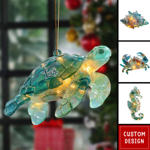 Personalized Sea Animal Christmas Ornament