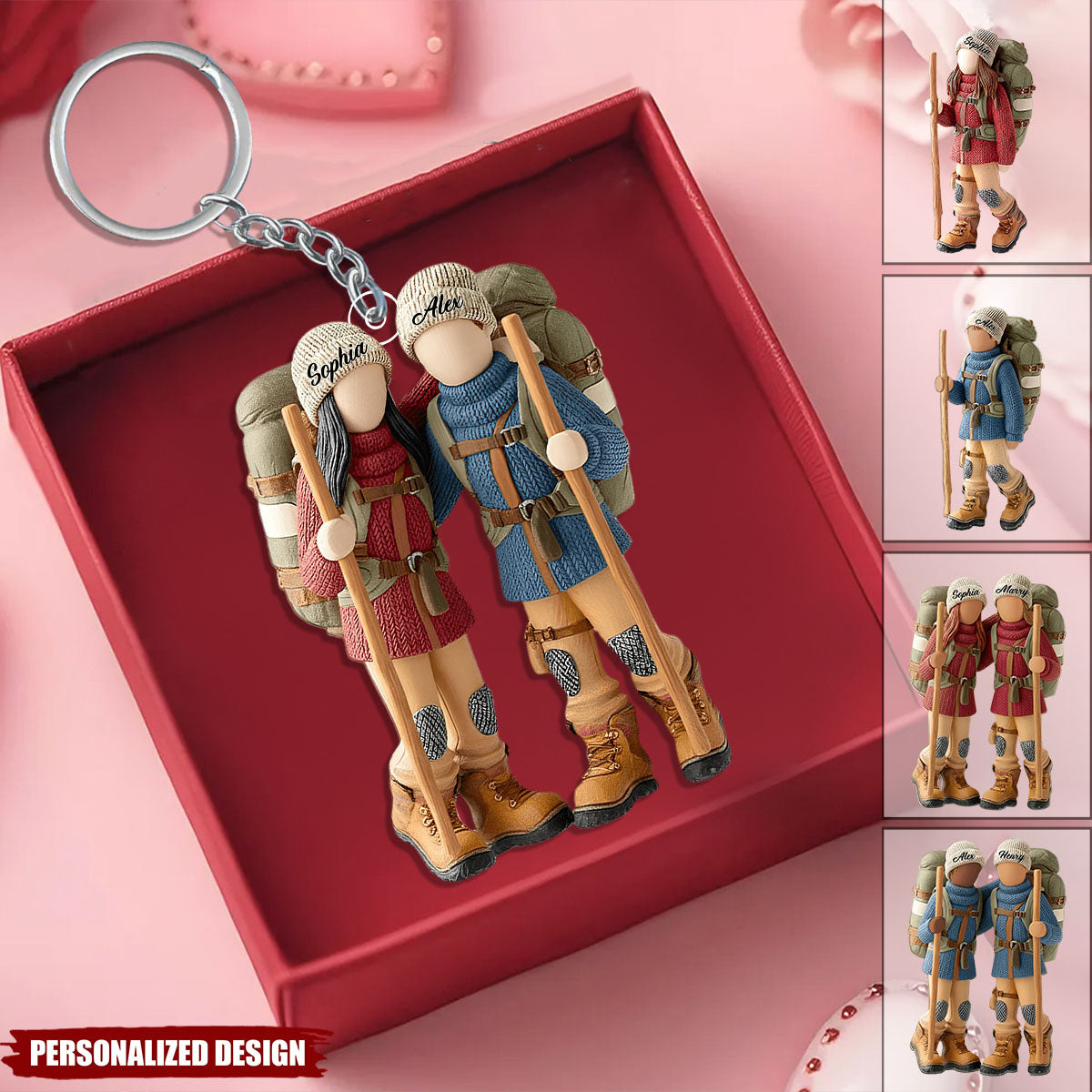 Hiking Partners For Life-Personalized Hiking Keychain