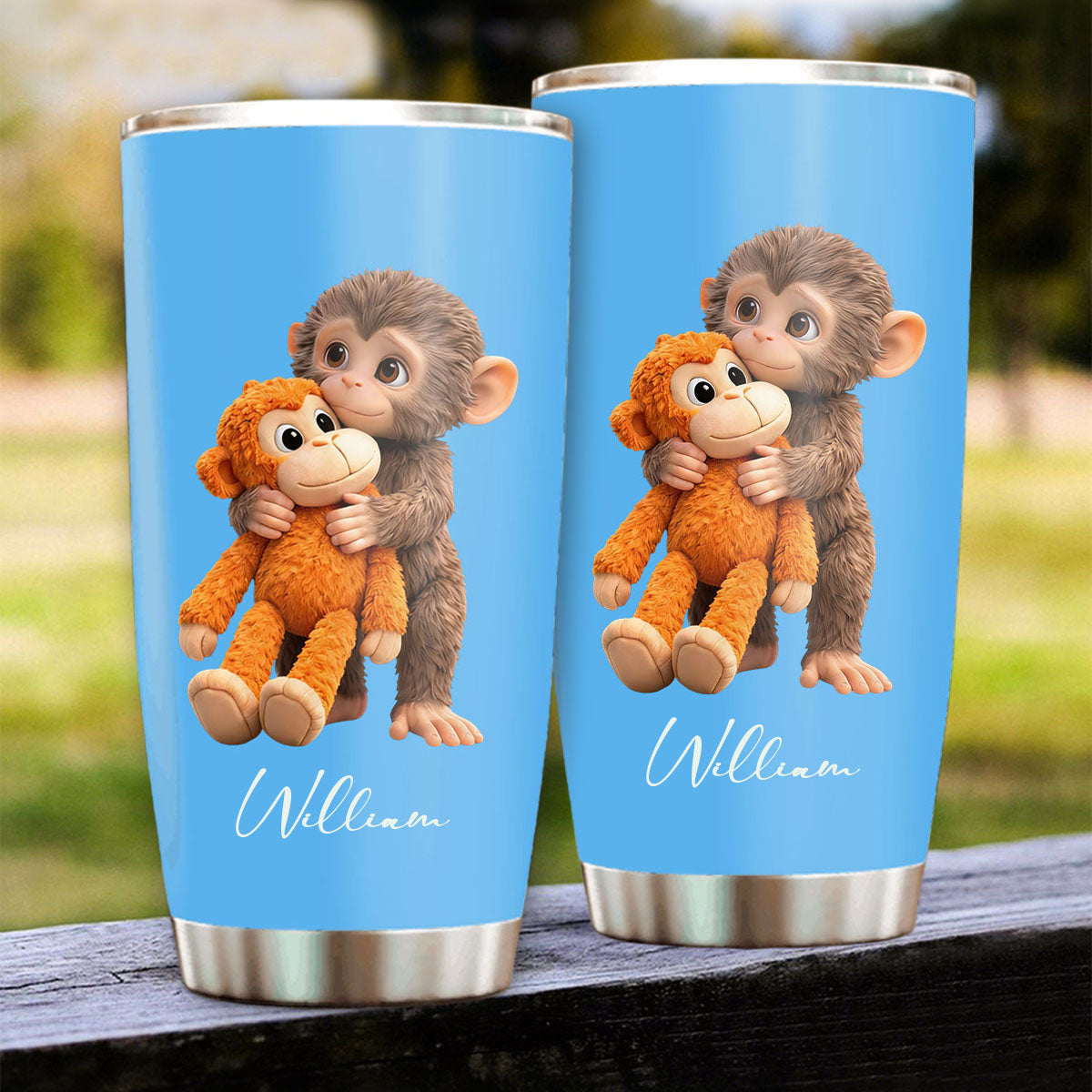Personalized Punch Monkey Tumbler - Gift For Birthday & Holiday