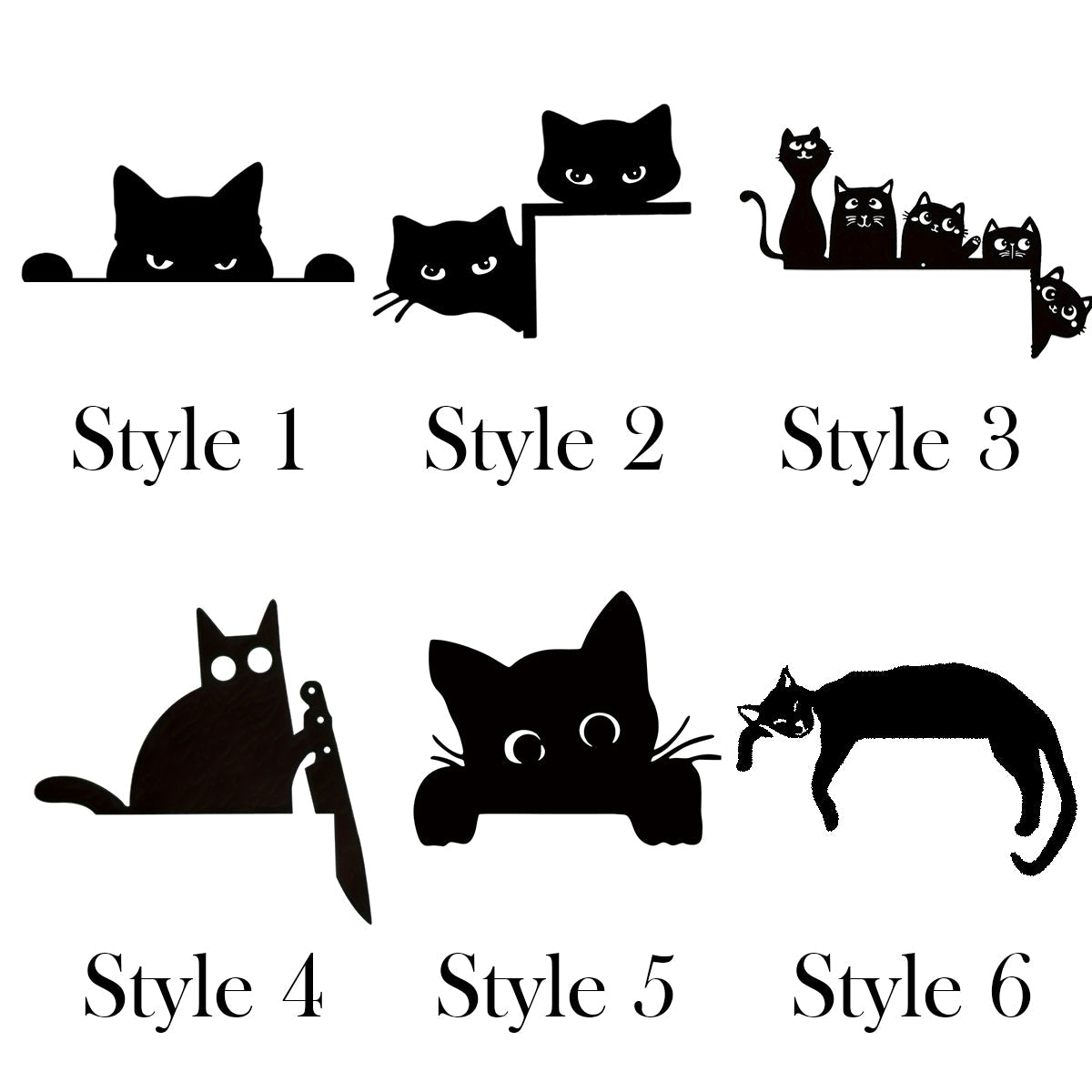 Metal Adorable Cat Door Topper - Gift For Cat Lover