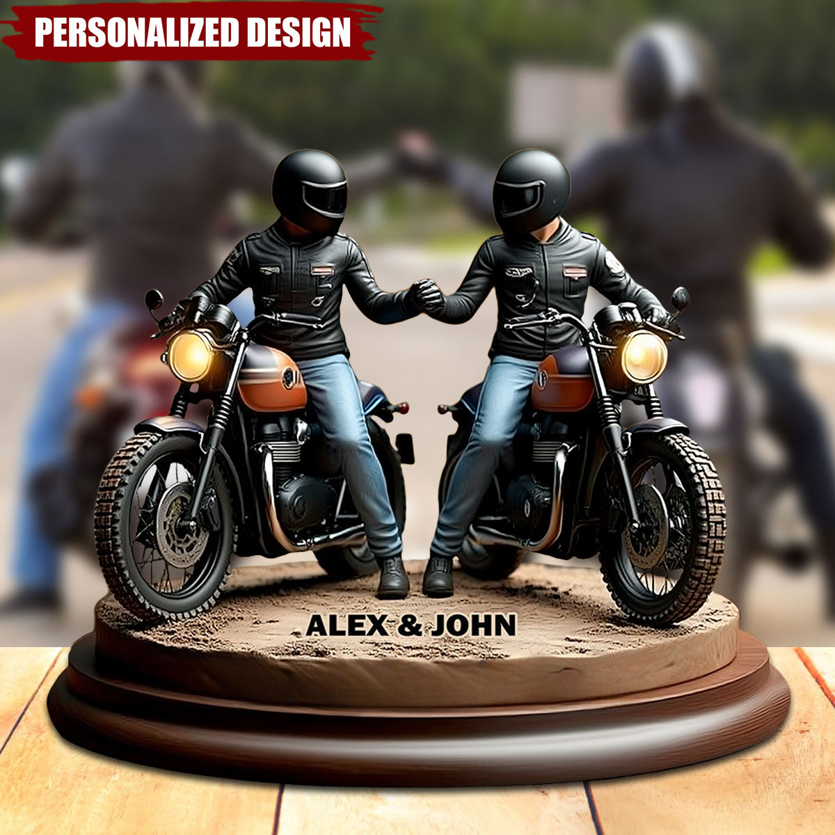 Biker Brothers/Dad&Kids-Personalized Acrylic Plaque