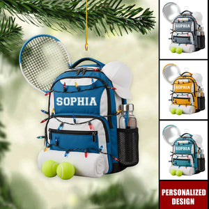 Personalized Tennis Backpack Ornament Gift for Tennis Players