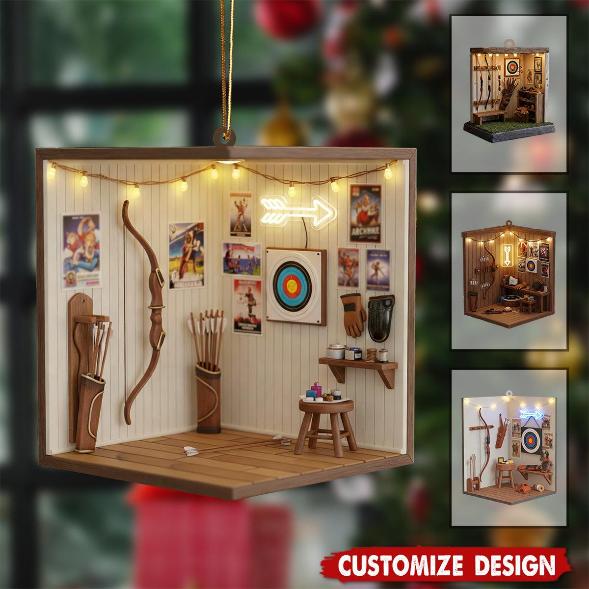 Personalized Archery Christmas Ornament - Gift for Bowhunters, Archery Lover