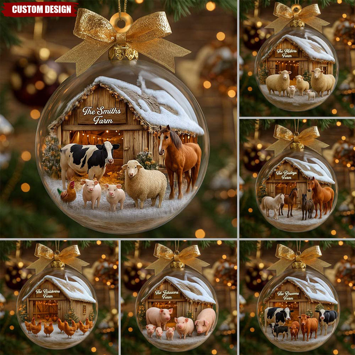 Christmas On The Farm - Personalized Farmer Ornament
