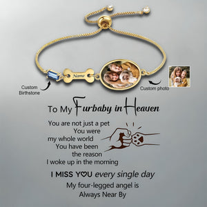 Personalized Pet Photo Memorial Bracelet, Loss Jewelry to Honor Pet
