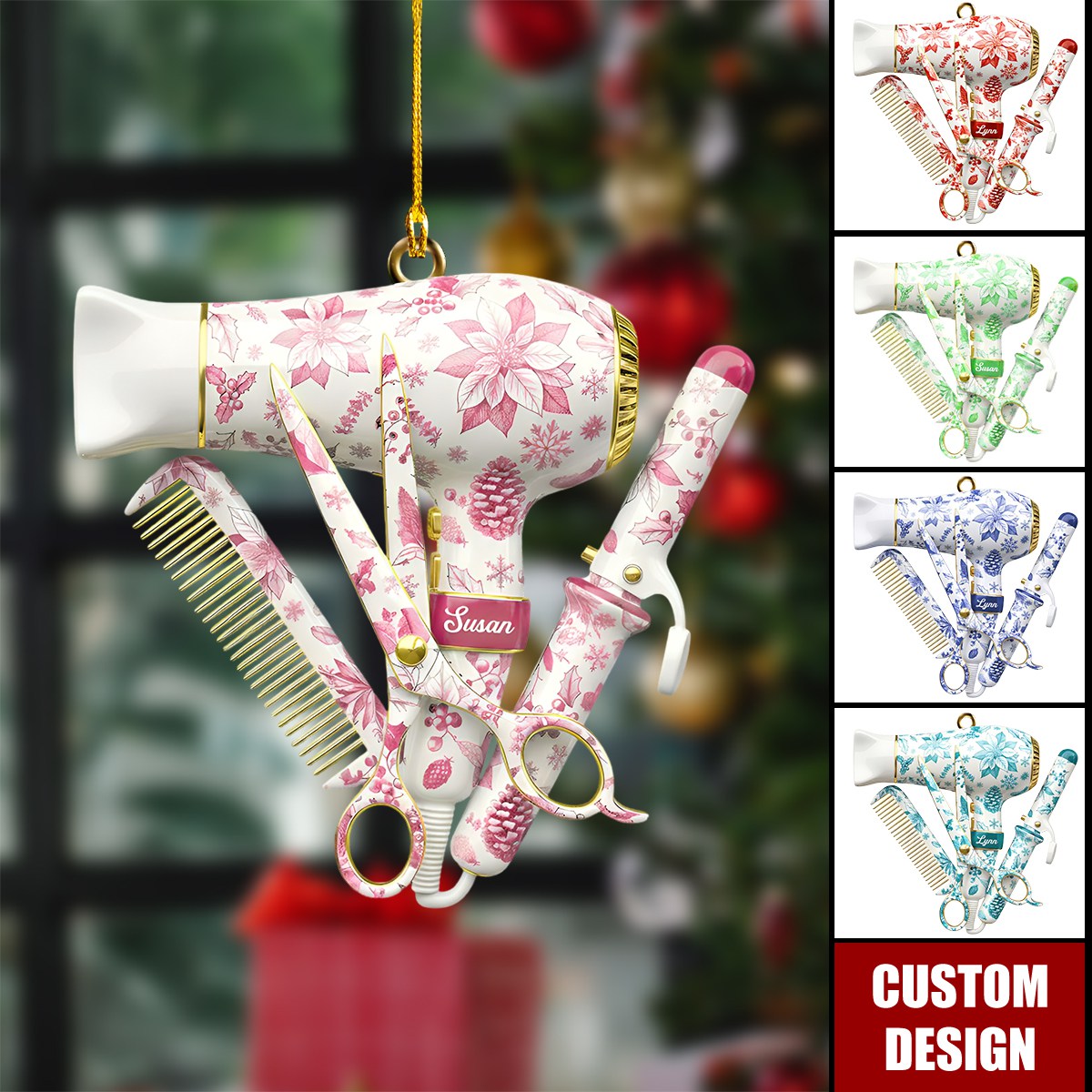 Personalized Hairstylist Tool Ornament