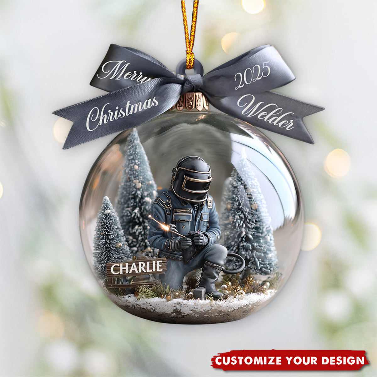 Strong Welder - Personalized Welder Ornament