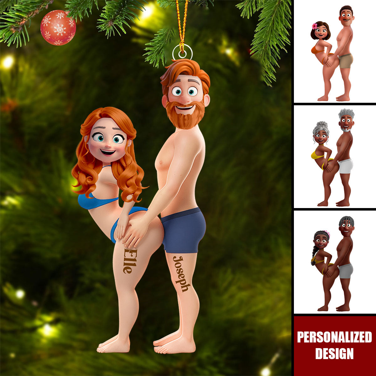 Personalized Naughty Couple Acrylic Ornament-Gift For Couples