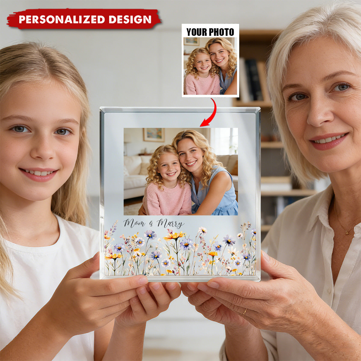 Personalised Acrylic Photo Plaque-Mother's Day Keepsake