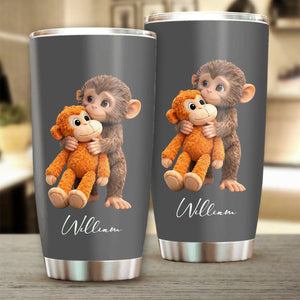 Personalized Punch Monkey Tumbler - Gift For Birthday & Holiday