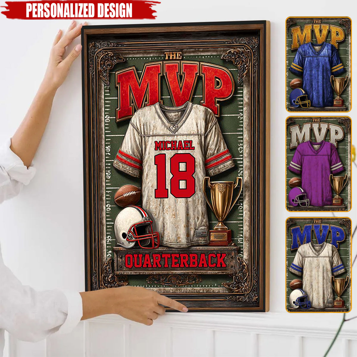 Gift For Football Son/ Daughter-Personalized Football Poster