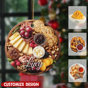 Personalized Delicious Food Christmas Ornament - Gift For Foodie