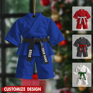 New Release - Personalized Black Belt Christmas Ornament - Jiu-Jitsu,Karate Gift