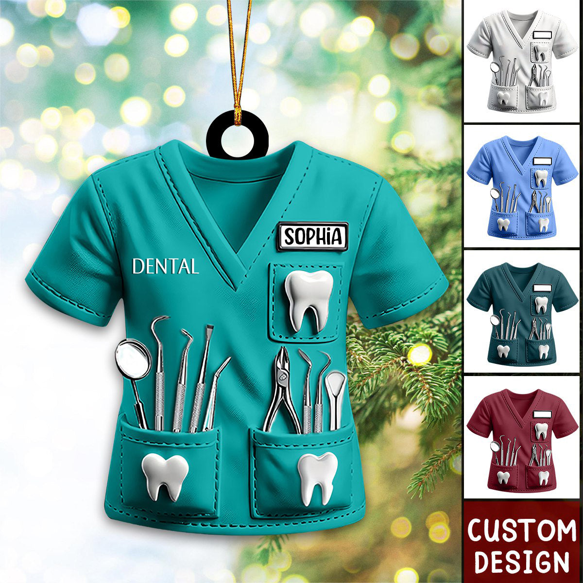 Personalized Dental Uniform Christmas Ornament - 2024 New Release