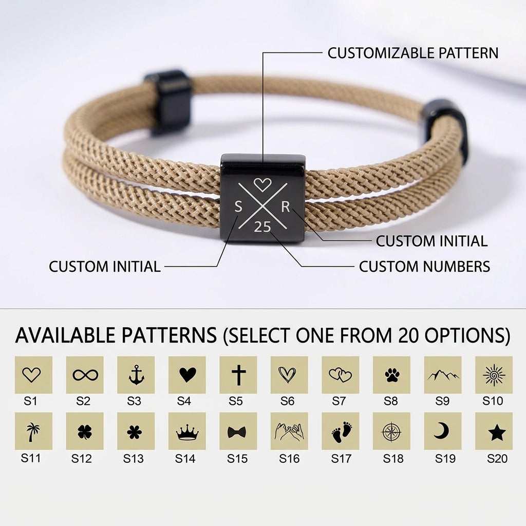 Personalized Dad Bracelet – Adjustable Father's Day Gift For Him
