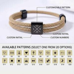 Personalized Dad Bracelet – Adjustable Father's Day Gift For Him