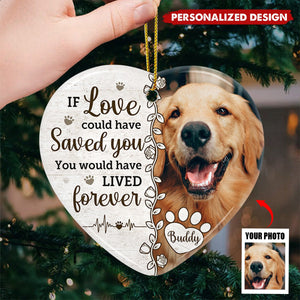 2024 New Release My Best Friend And A True Hero-Personalized Ceramic Ornament-Christmas Gift,Sympathy Gift For Pet Lovers