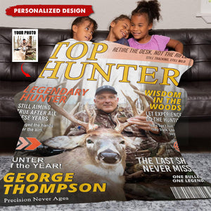 Personalized Retirement Hunting Magazine Blanket-Gifts for Retired Hunters