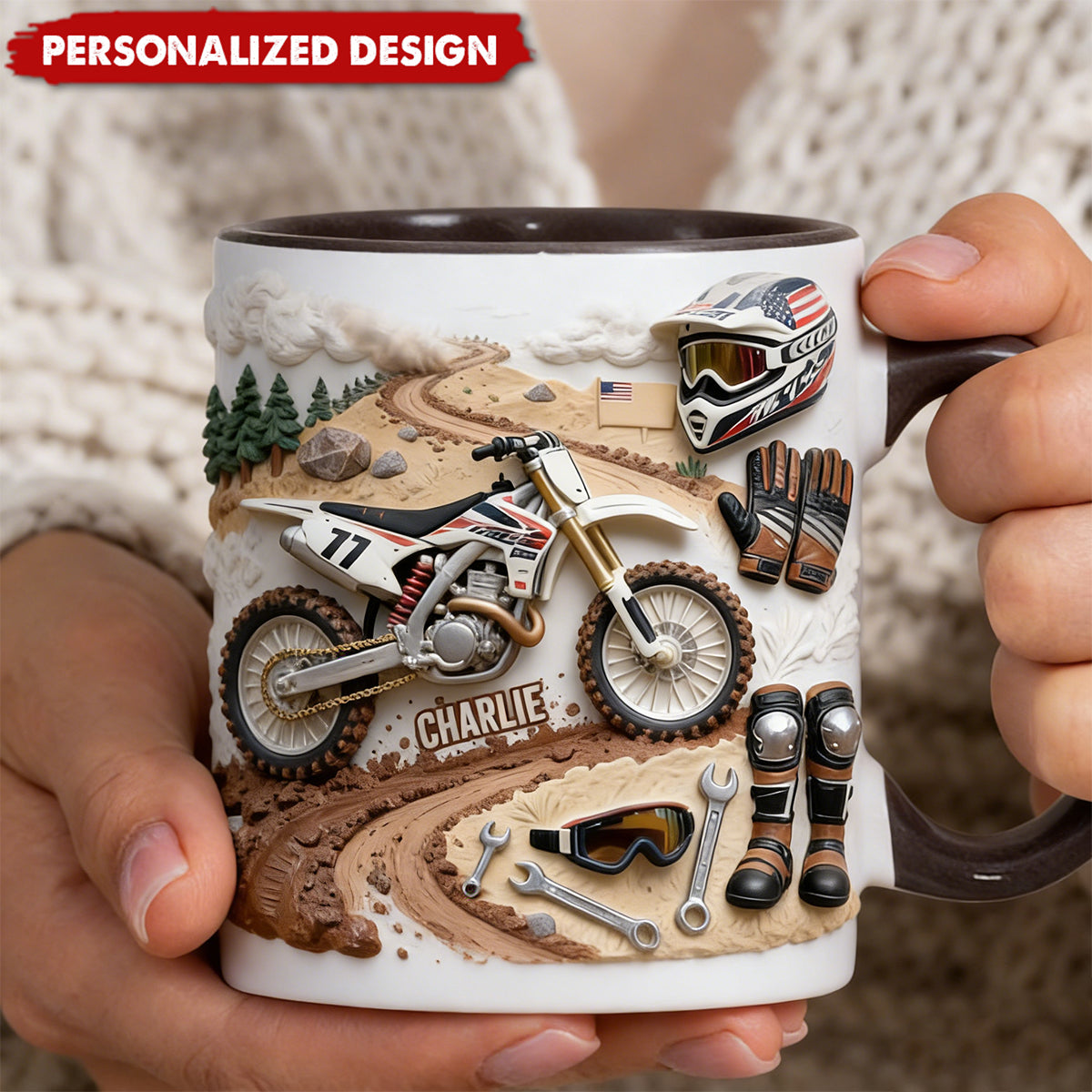 Cool Dirt Bike,Motocross-Personalized Dirt Bike Mug