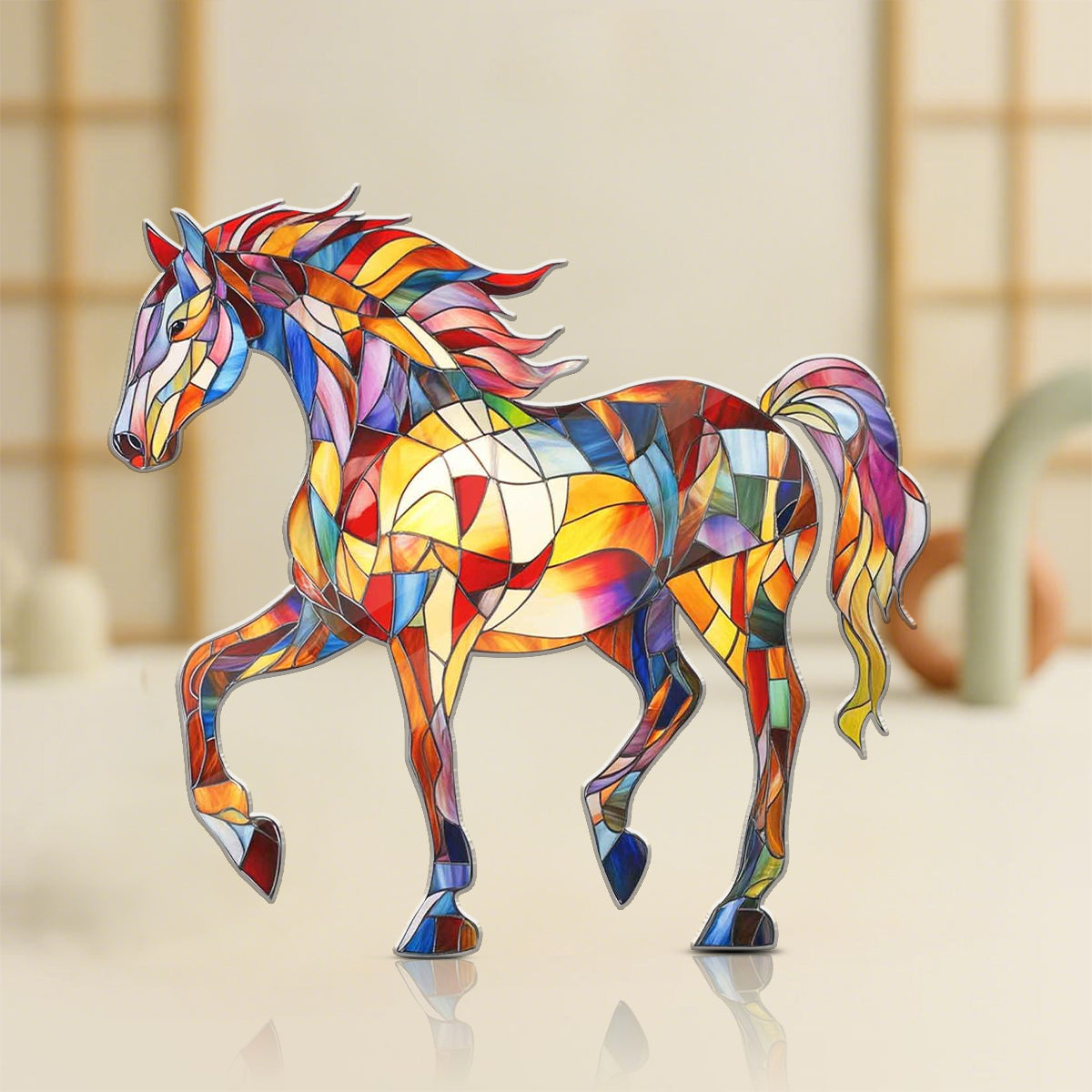 Colorful Horse Acrylic Plaque - Gift For Horse Lovers
