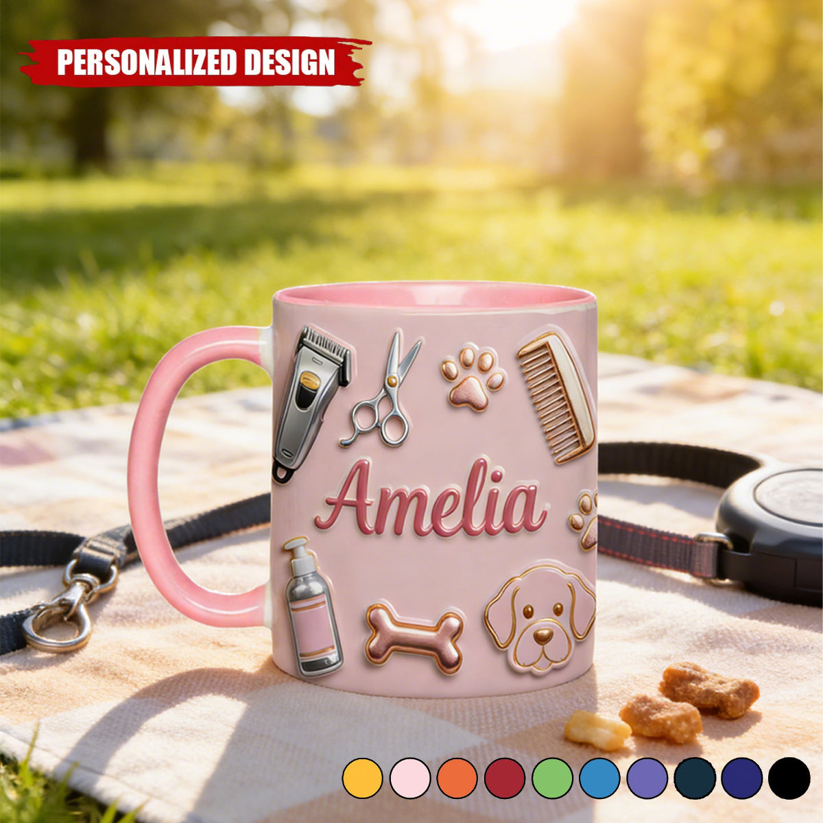 Dog Groomer - Personalized Dog Groomer Accent Mug