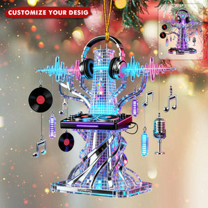 Personalized DJ Tower Christmas Ornament