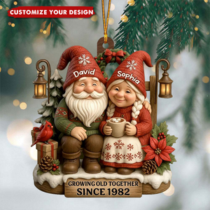 Personalized Growing Old Together Christmas Ornament