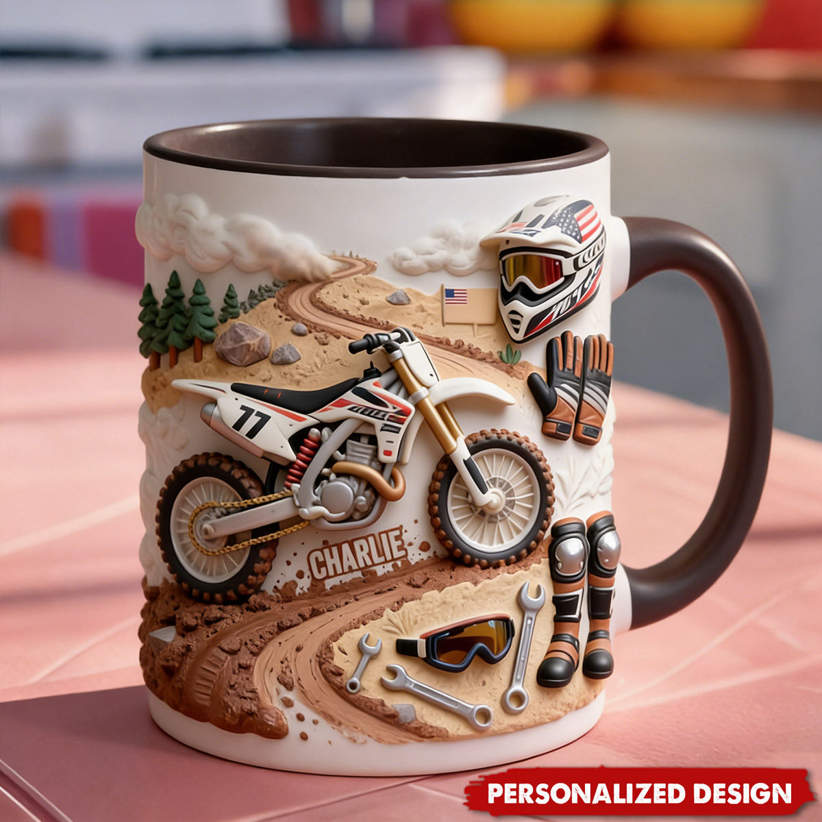 Cool Dirt Bike,Motocross-Personalized Dirt Bike Mug