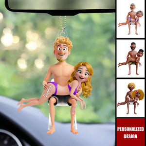 Personalized Naughty Couple Car Ornament Gifts For Couple