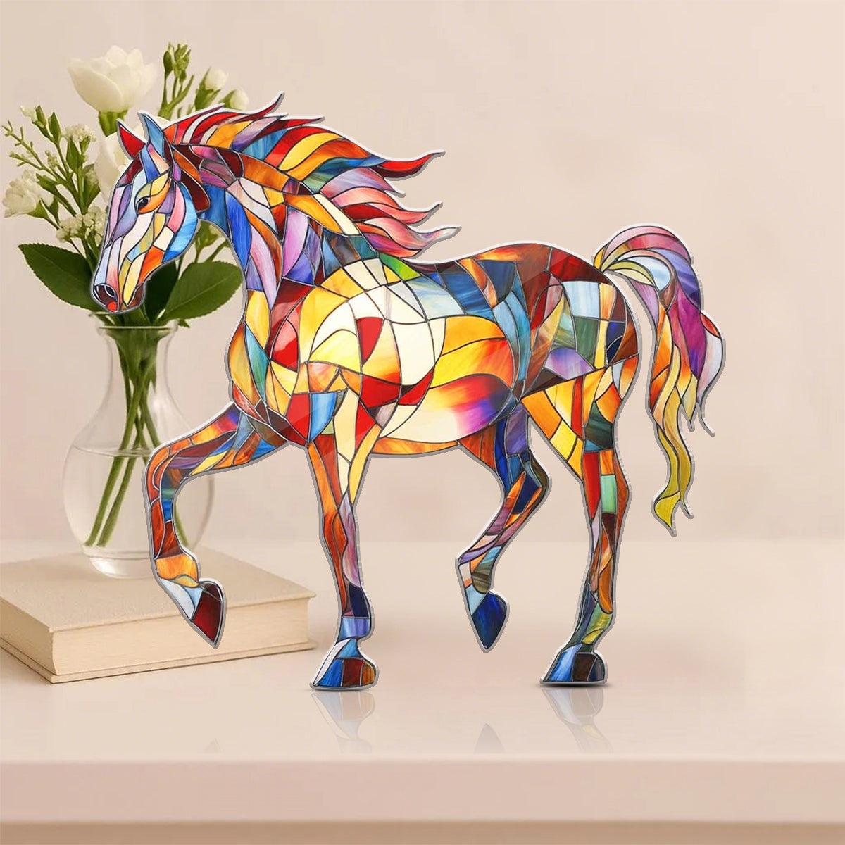 Colorful Horse Acrylic Plaque - Gift For Horse Lovers