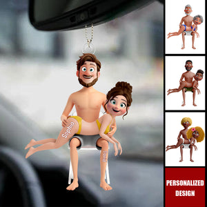 Personalized Naughty Couple Car Ornament Gifts For Couple