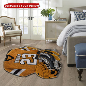 Love Hockey - Personalized Hockey Non-Slip Tufted Rug