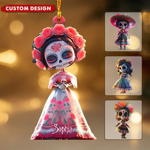Sugar Skull - Personalized Skull Ornament