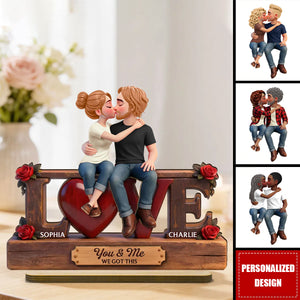 Eternal Rose LOVE Couple Forever Together-Personalized Wooden Plaque-Gift For Couple