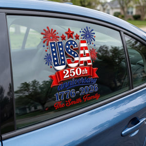 Personalized America 250th Anniversary Decal - Gifts For Mom, Dad, Brother, Sister, Kids - 1776 Energy Activated
