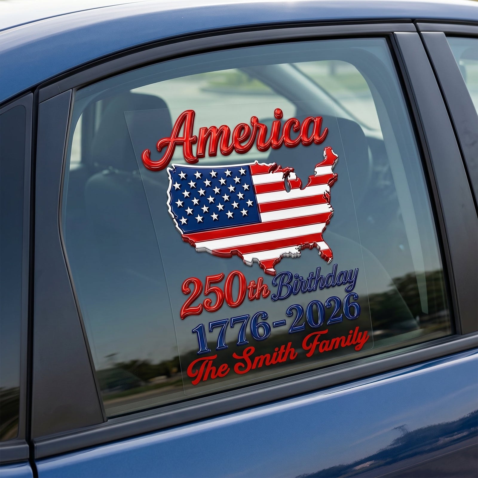 Personalized America 250th Anniversary Decal - Gifts For Mom, Dad, Brother, Sister, Kids - 1776 Energy Activated