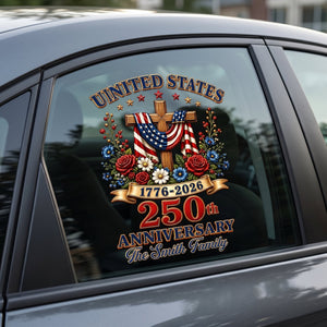 Personalized America 250th Anniversary Decal - Gifts For Mom, Dad, Brother, Sister, Kids - 1776 Energy Activated