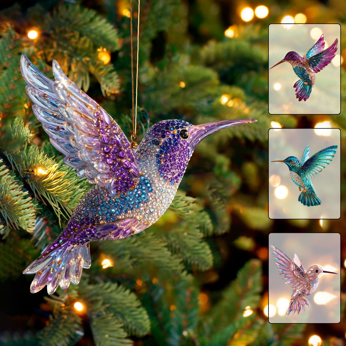 New Release - Hummingbird Ornament - Gift For Bird Lovers
