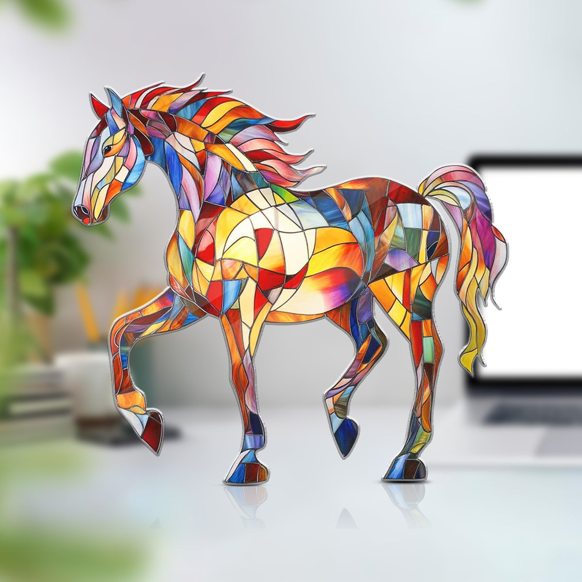 Colorful Horse Acrylic Plaque - Gift For Horse Lovers