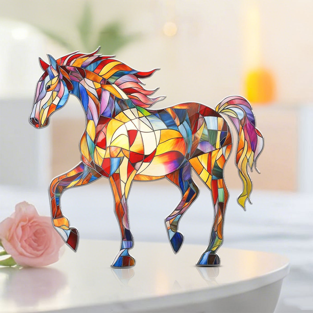 Colorful Horse Acrylic Plaque - Gift For Horse Lovers
