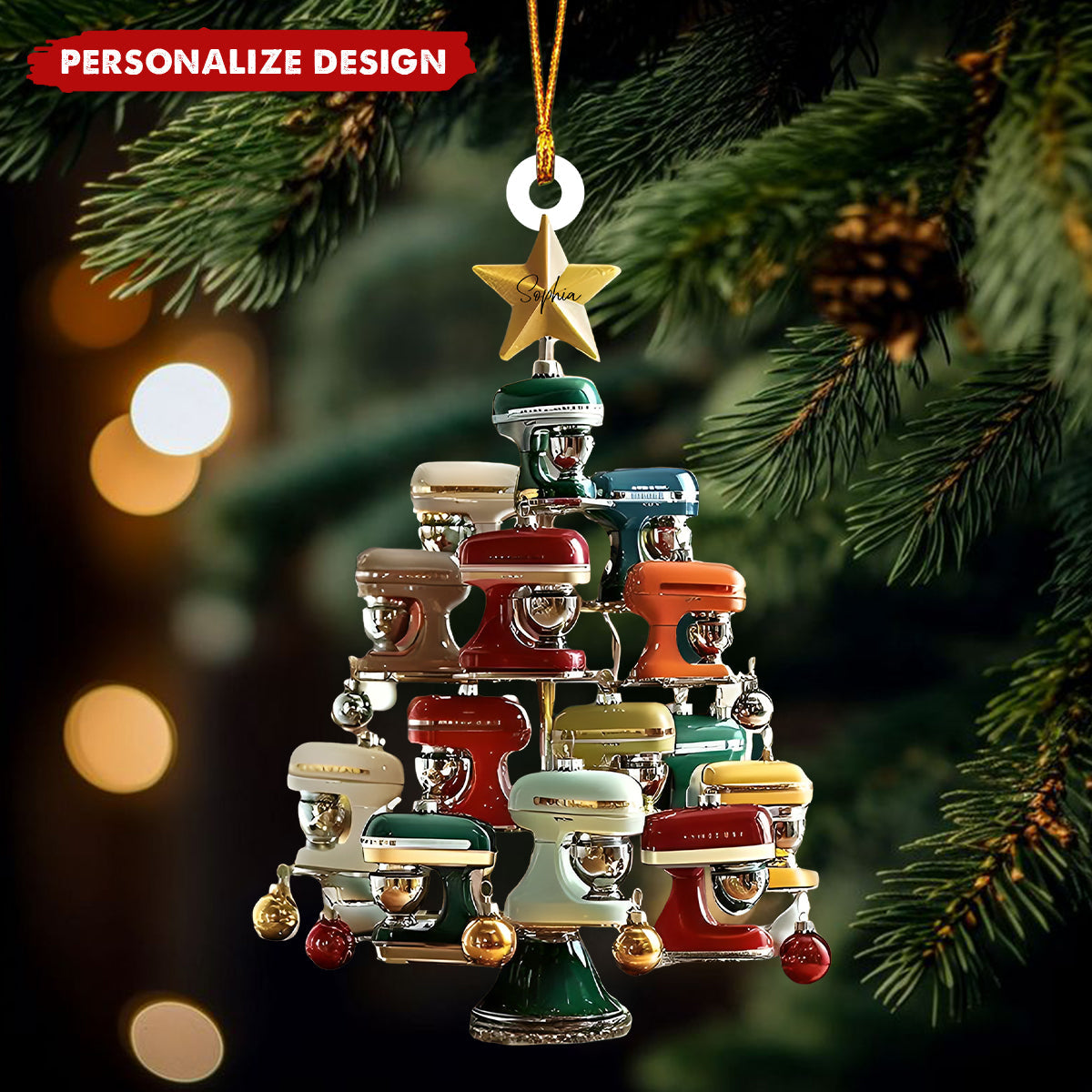 Personalized Bakery Machine Christmas Ornament